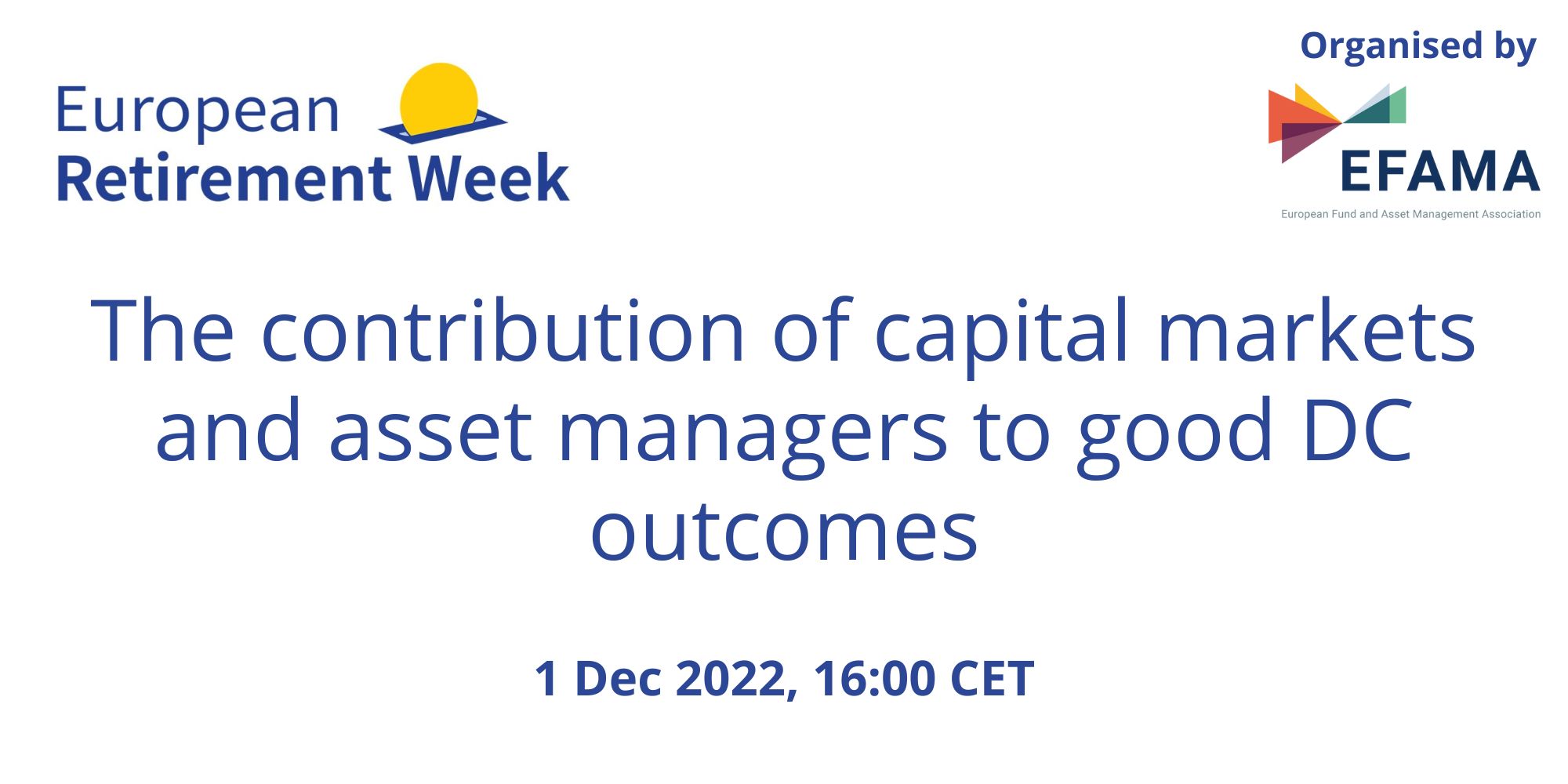 EFAMA announcement of its webinar